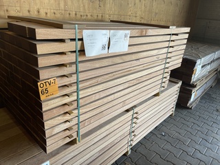 Ca. 107x Angelim Pedra Balken Geschaafd, 50x100mm, lengte 31/160cm, 76